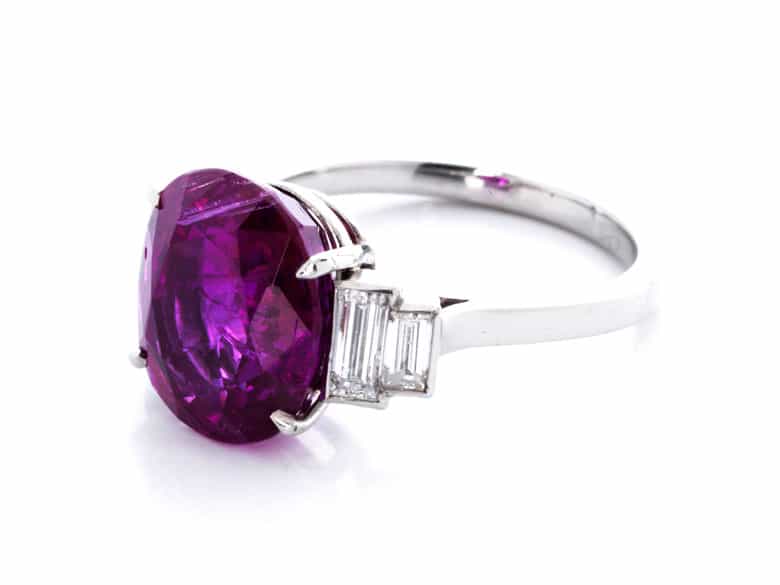 Detailabbildung:  Rubin-Diamantring 