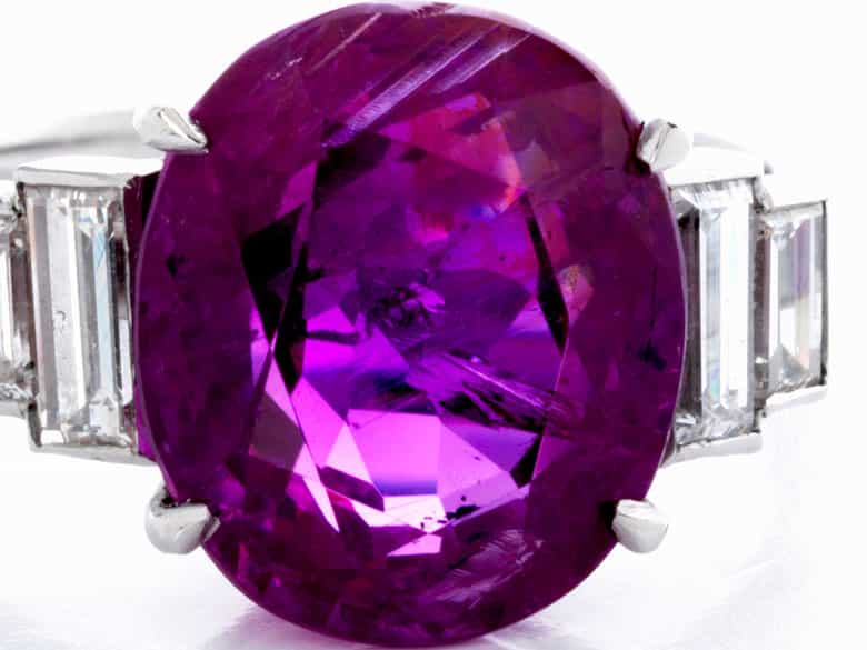 Detailabbildung:  Rubin-Diamantring 