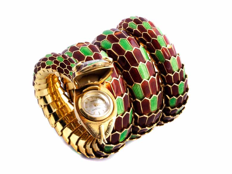 Detailabbildung:  Schlangenarmbanduhr von Bulgari