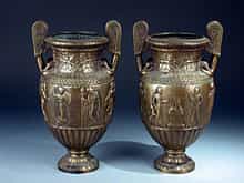 Paar Bronze-Vasen