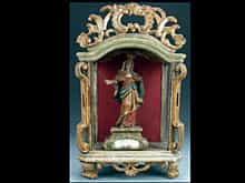 Kleiner barocker Schrein mit Maria-Immaculata-Figur