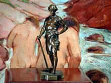 Kleine Bronzefigur von Emile Louis Picault