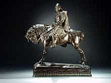 Reiterstandbild eines slawischen Fürsten aus Bronze.