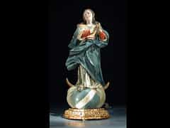  Barocke Schnitzfigur einer Maria Immaculata 