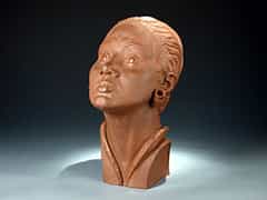  Kopf einer Afrikanerin in Böttger-Steinzeug