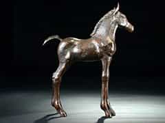  Bronze-Gußfigur eines Fohlens