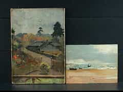  Zwei Ölbilder 20. Jahrhundert