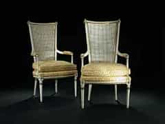  Paar Sessel im Louis-XVI-Stil
