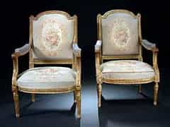  Paar Sessel im Louis XVI-Stil