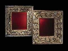  Zwei geschnitzte und vergoldete Spiegel