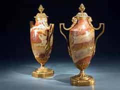 Paar Tafel- oder Zieraufsätze in Form von Vasen