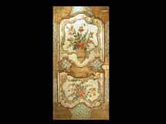  Reich gearbeitete vergoldete, bemalte und dekorierte, venezianische Türe des 18. Jhdt.