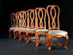 Satz von sechs holländischen Stühlen im Barock-Stil