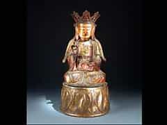  Buddha aus vergoldeter Bronze