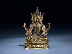  Ushnishavijaya aus feuervergoldeter Bronze