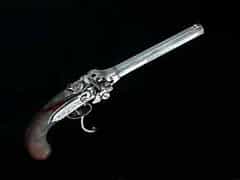 Extrem seltene Repetier-Pistole nach dem Lorenzoni-System von H.W.Mortimer, London