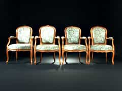 Möbelsatz von vier Louis XV-Sesseln