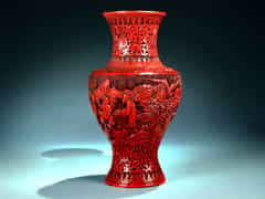 Vase aus Rotlack