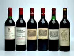 Selektion von Bordeaux-Weinen von 1978 - 1989