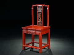 China-Stuhl in Rotlack
