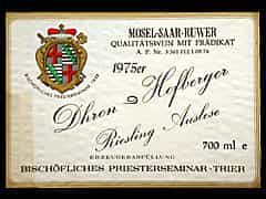 Dhroner Hofberger, Riesling Auslese 1975 0,70l (Mosel-Saar-Ruwer, Deutschland)