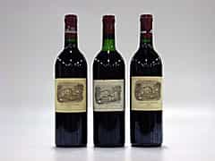 Selektion von Bordeaux-Weinen von 1973 - 1989 (Bordeaux, Frankreich)