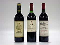Selektion von Bordeaux-Weinen von 1978 - 1989 (Bordeaux, Frankreich)
