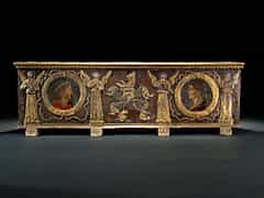 Museale, gotische Hochzeitstruhe aus Vicenza, um 1450-1480