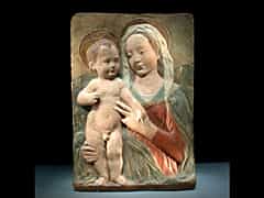 Sienesisches Madonnenrelief um 1470