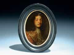 Ovales Miniatur-Porträt eines adeligen Herren 