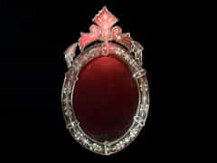 Ovaler venezianischer Kristall-Spiegel