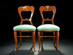 Paar Wiener Spätbiedermeier-Stühle