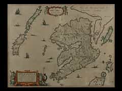 Kupferstich/Landkarte der britisch-schottischen Insel Mulla