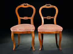 Paar Spät-Biedermeier-Stühle