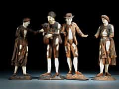 Gruppe von vier Figuren in Art von Simon Troger