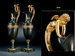 Paar Bronze-Henkelvasen - Second-Empire