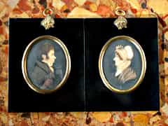 Paar Portrait-Miniaturen