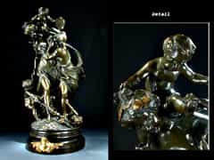 Große Bronze-Figurengruppe nach Clodion