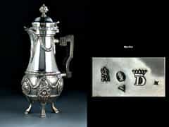 Silberne Kaffeekanne im Stil Louis XVI