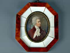 Miniaturportrait des Wolfgang Amadeus Mozart