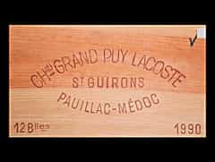 Ch. Grand-Puy-Lacoste 1990 0,75l, Pauillac 5ème Cru Classé (Bordeaux, Frankreich)