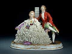 Porzellanfigurengruppe eines jungen Paares