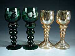 Konvolut von vier Römer-Gläser