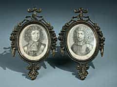 Paar Miniaturportraits des 18. Jahrhunderts 