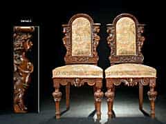 Paar Stühle im Renaissance-Stil