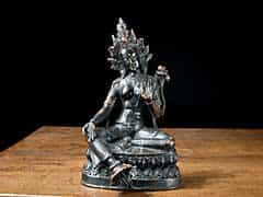 Nepalesische Bronzefigur: “Grüne Tara“