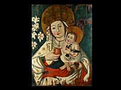 Tafelbild mit Darstellung der Madonna mit dem Kind