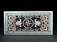 Große Marmor-Tischplatte mit Pietra-dura-Einlagen