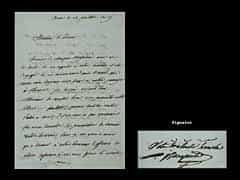 Originaler Brief von der Hand Napoleon Bonapartes