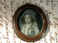 Miniaturportrait einer älteren adeligen Dame